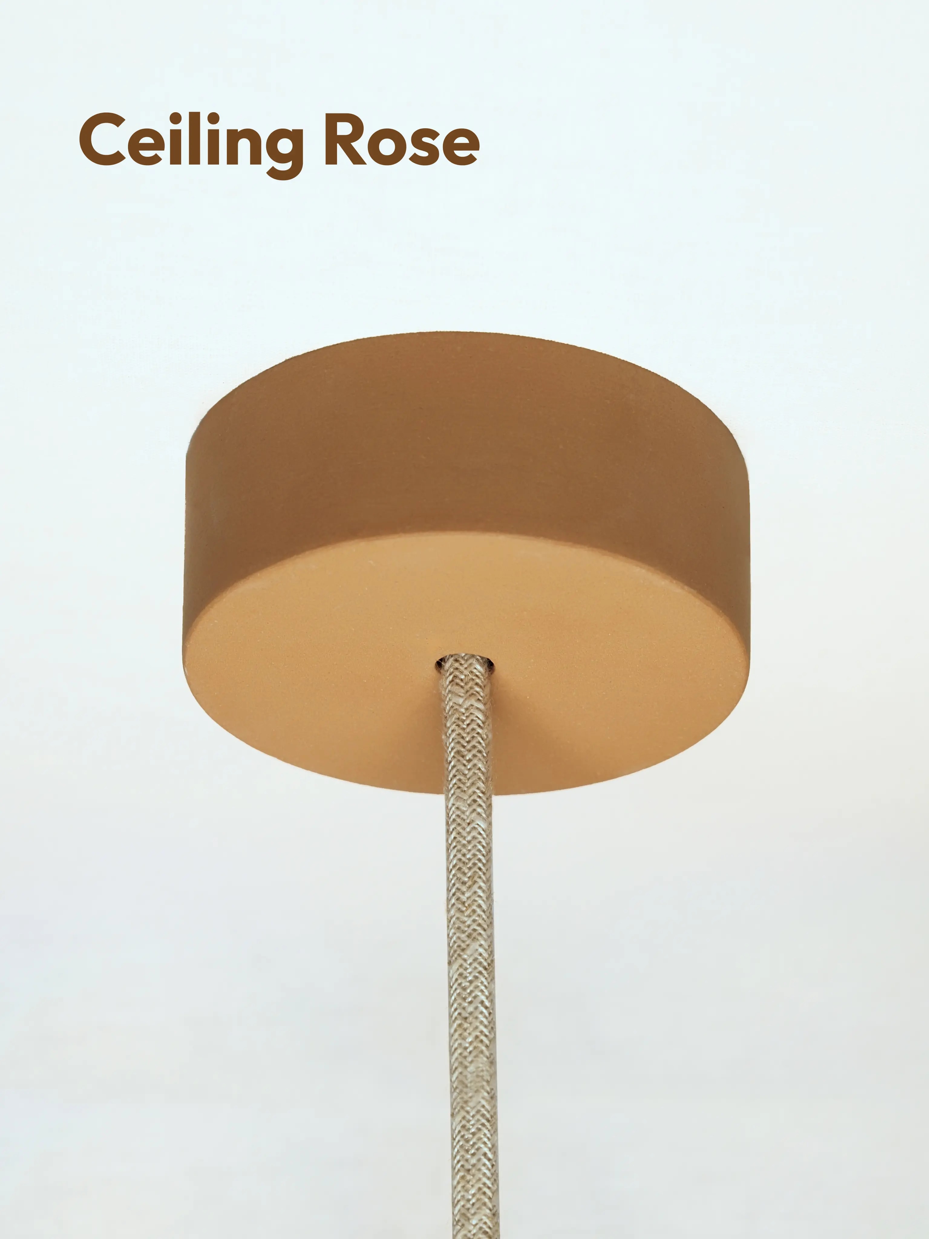 The ceiling rose that goes with the Orion pendant lampshade